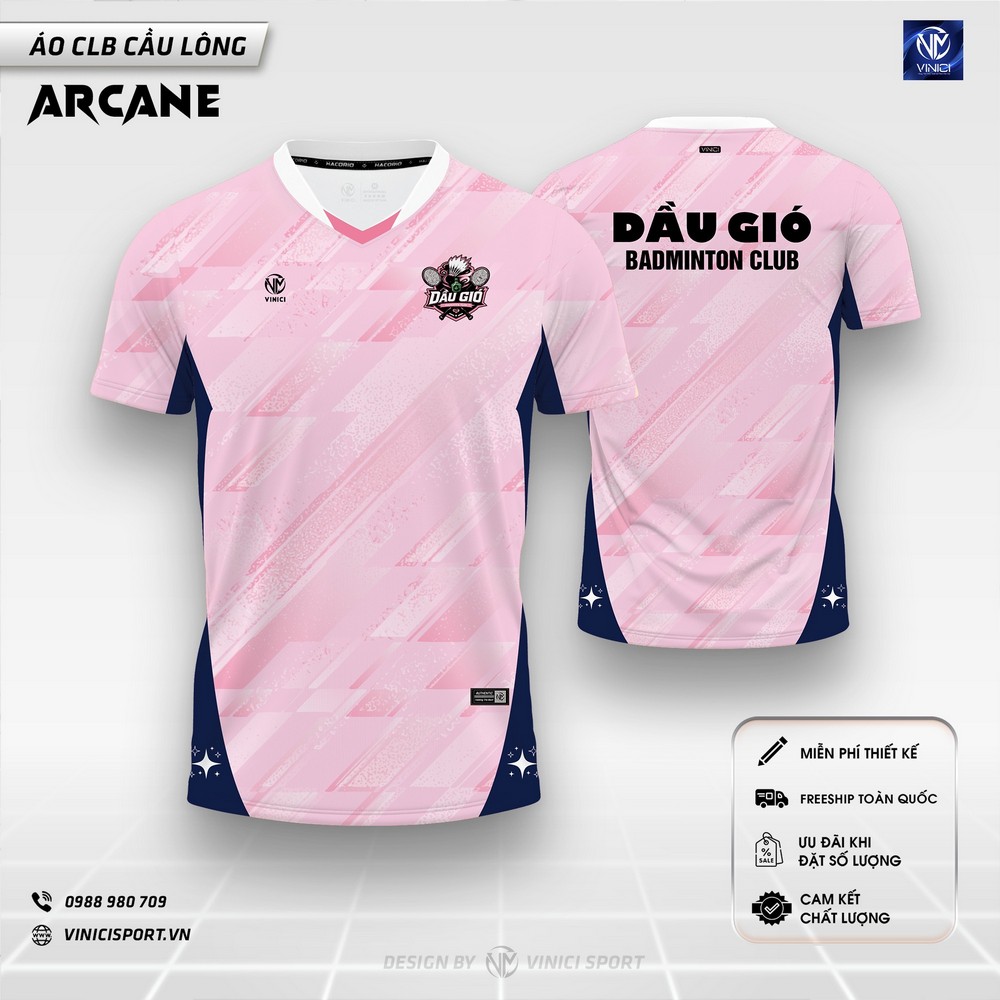 mau ao cau long arcane mau hong phoi navy