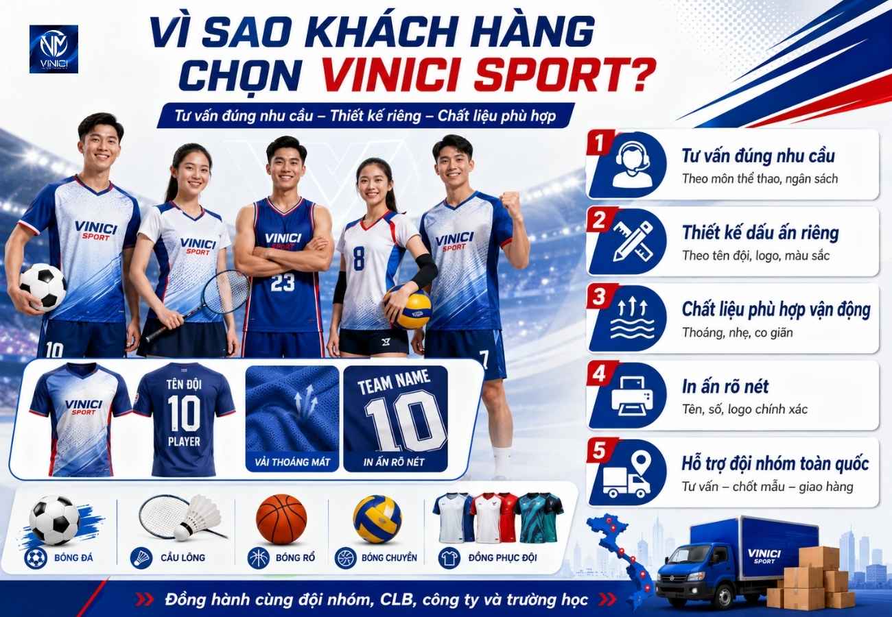 VÌ SAO KHÁCH HÀNG CHỌN VINICI SPORT?